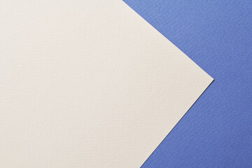 Rough kraft paper background, paper texture blue white colors. Mockup with copy space for text