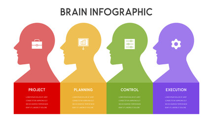 Business concept 4 options or steps