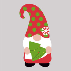Cute Holiday Christmas Gonk. Vector illustration art.