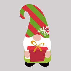 Cute Holiday Christmas Gonk. Vector illustration art.