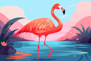 Flamingo. Generiert mit KI
