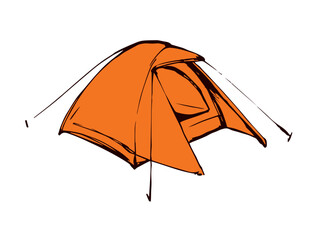 Tent. Vector drawing