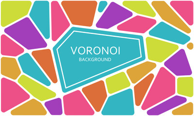 Voronoi background with text, abstract geometric pattern arranged like a stone foundation mosaic.Element for decorating your design background.