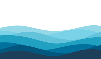 Fototapeta Blue sea wave background. Ocean abstract waves lines wallpaper. Vector illustration. obraz