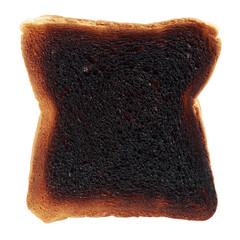 Burnt toasted bread