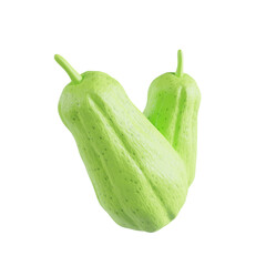 3d Chayote. icon isolated on white background. 3d rendering illustration