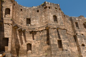 The ancient amphitheater in Bosra was built in the 1st to 2nd century. UNESCO World Heritage. Syria. 3th May 2023.