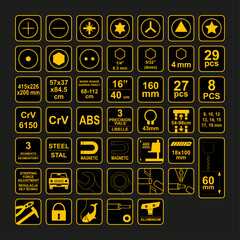 set of icons