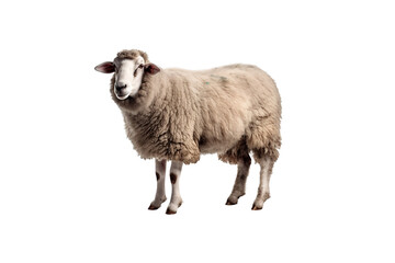 sheep isolated on white background generative Ai.