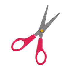 3d Scissors. icon isolated on white background. 3d rendering illustration