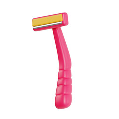 3d Razor. icon isolated on white background. 3d rendering illustration