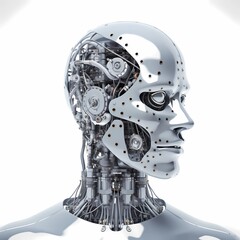 Fototapeta premium robot head ai 