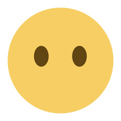Top quality emoticon. Cute silent emoticon, smiley without mouth emoji. Yellow face emoji. Popular element.