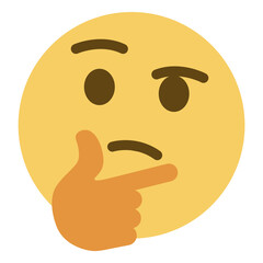 Top quality emoticon. Thinking emoji. doodle emoticon. symbols. chat sticker. face and thumb. Yellow face emoji. Popular element.