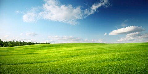 Fototapeta premium Green field and meadow wallpaper like Windows