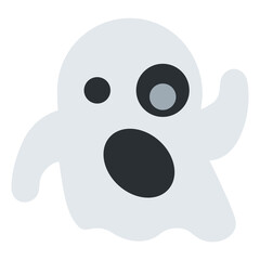 Top quality emoticon. Ghost social media chat emoticon. Cute emoji. Yellow face emoji. Popular element.