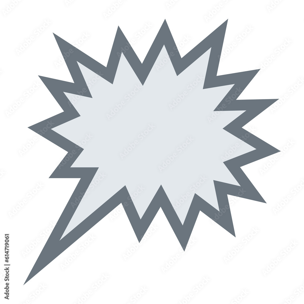 Aufkleber right anger bubble vector emoji icon. a form of speech balloon used with angular edges, used to deno