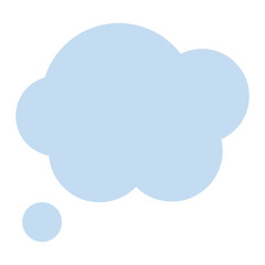 Thought Balloon vector emoji icon. A large cloud-like shape more commonly known as a thought bubble.