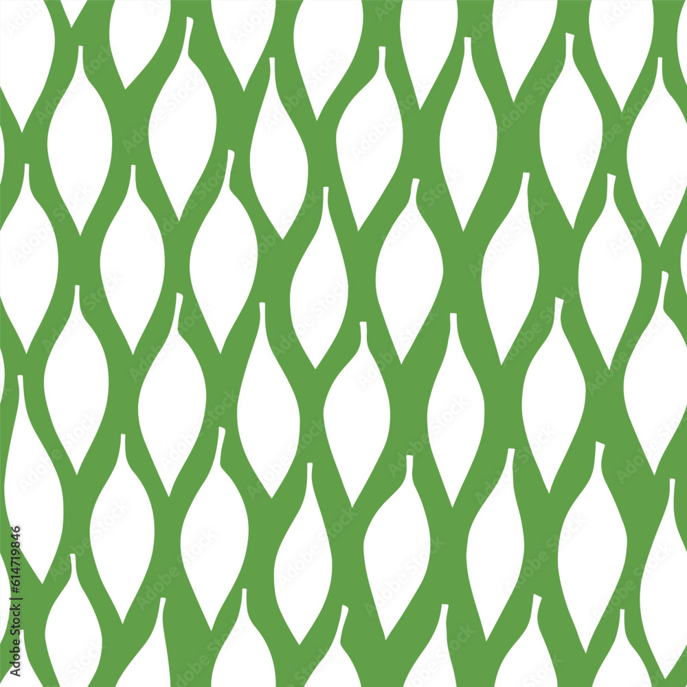 Poster simple vector hand drawn messy leaf shapes in vertical rows summer seasonal seamless repeat pattern 