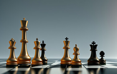 Chess game. Ai generated technology