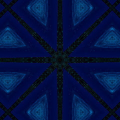 Vibrant and Symmetrical Digital Abstract Kaleidoscope Art with Intricate Geometric Patterns, Fractal Elements, and Psychedelic Colors, Perfect for Contemporary Design Projects, Modern Wallpaper	
