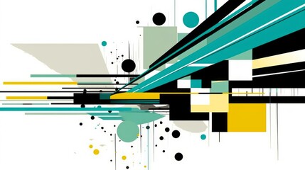 Abstract tech lines background. futuristic abstract shapes technology, Application cover and web site design, Generative AI illustration