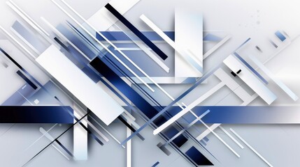 Obraz premium Abstract tech lines background. futuristic abstract shapes technology, Application cover and web site design, Generative AI illustration