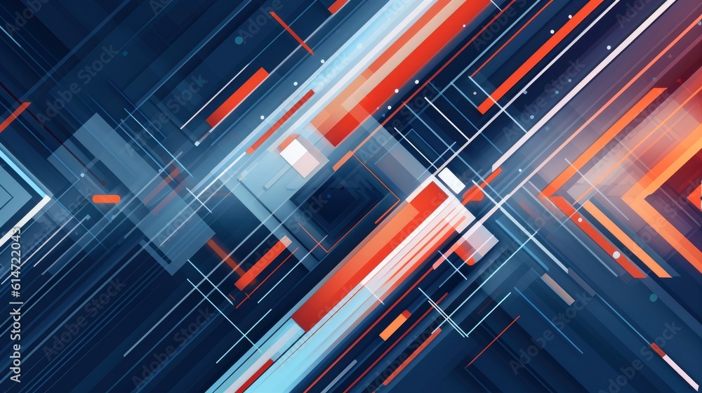 Poster abstract tech lines background. futuristic abstract shapes technology, application cover and web sit