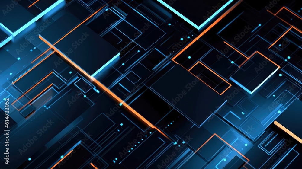 Poster abstract tech lines background. futuristic abstract shapes technology, application cover and web sit