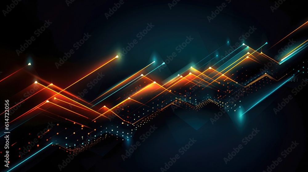 Poster abstract tech lines background. futuristic abstract shapes technology, application cover and web sit