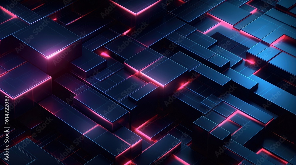 Poster abstract tech lines background. futuristic abstract shapes technology, application cover and web sit