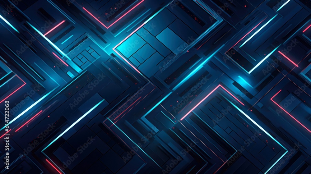 Poster abstract tech lines background. futuristic abstract shapes technology, application cover and web sit
