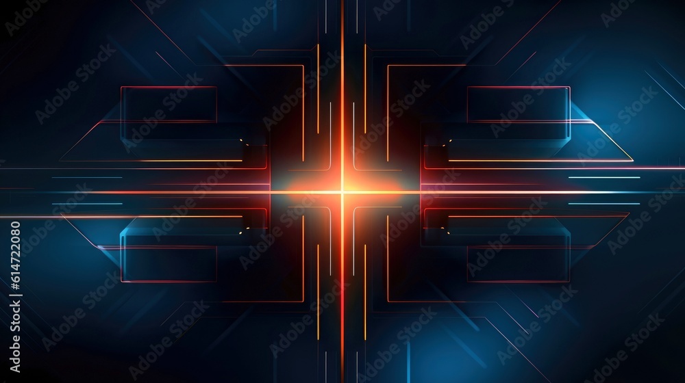 Poster abstract tech lines background. futuristic abstract shapes technology, application cover and web sit