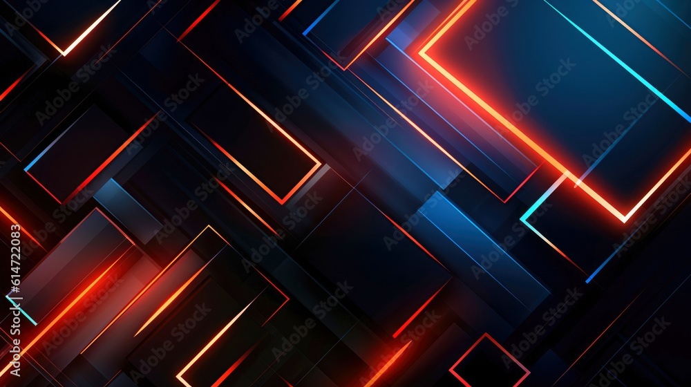 Poster abstract tech lines background. futuristic abstract shapes technology, application cover and web sit