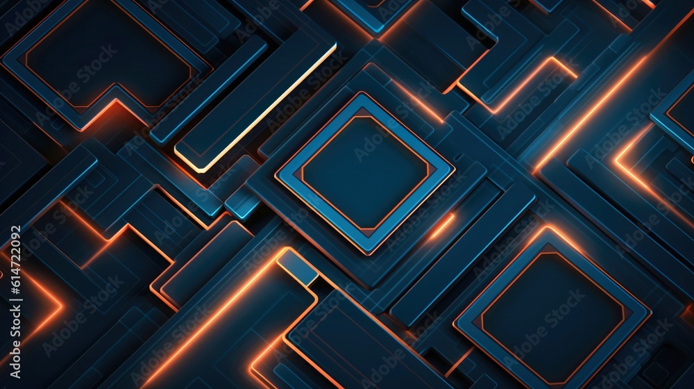 Poster abstract tech lines background. futuristic abstract shapes technology, application cover and web sit