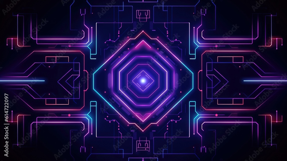 Poster abstract tech lines background. futuristic abstract shapes technology, application cover and web sit