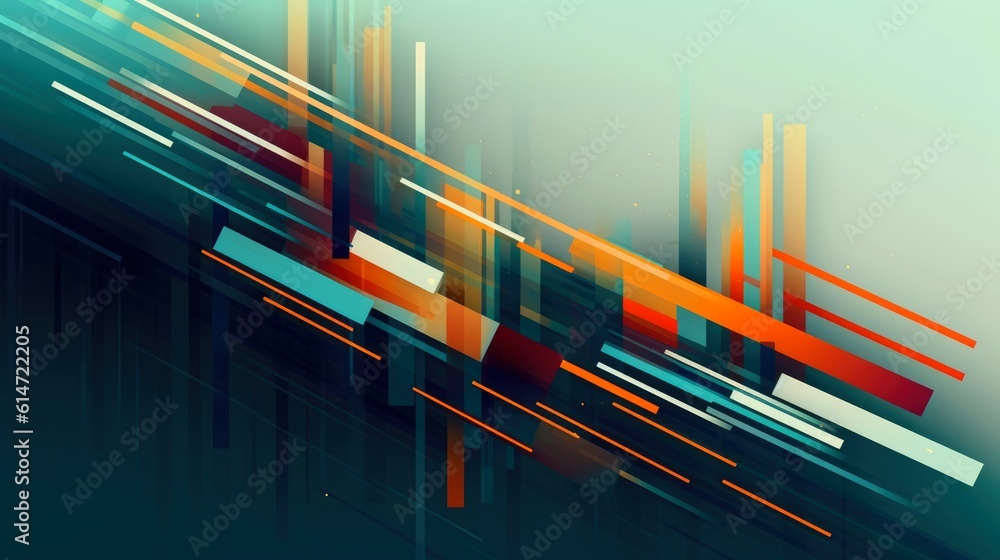 Poster abstract tech lines background. futuristic abstract shapes technology, application cover and web sit