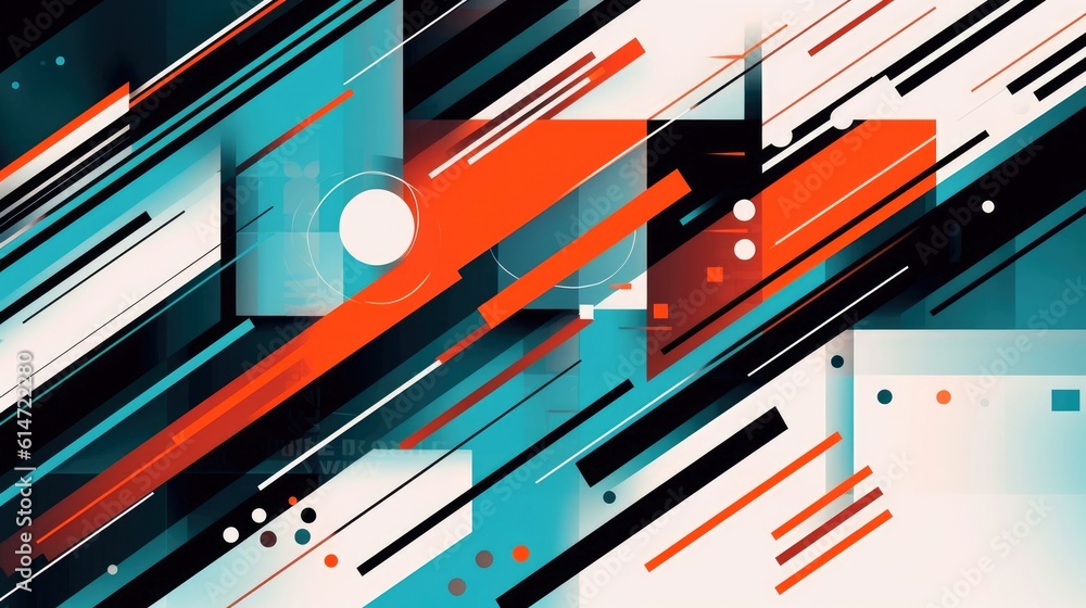 Poster abstract tech lines background. futuristic abstract shapes technology, application cover and web sit
