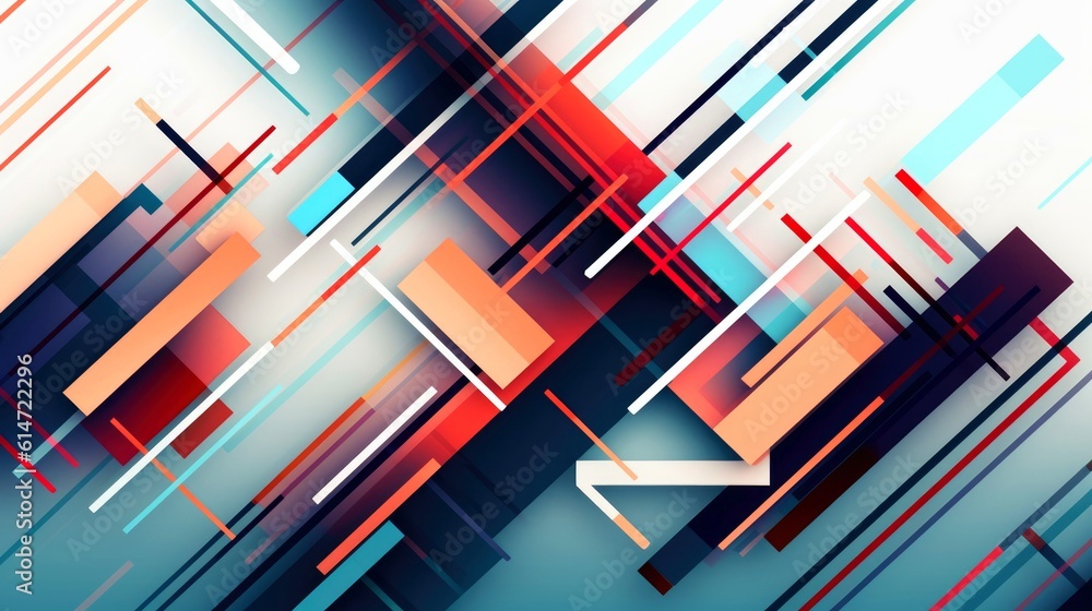 Poster abstract tech lines background. futuristic abstract shapes technology, application cover and web sit