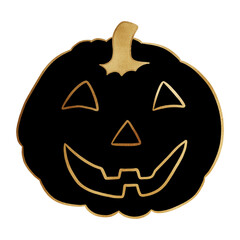 Elegant Gold And Black Pumpkin
