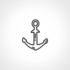 Anchor Line Icon. Anchor outline icon