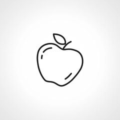 Apple line icon. Apple outline icon