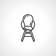 baby chair line icon. baby chair outline icon.