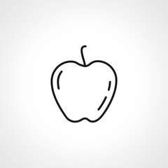 Apple line icon, apple linear icon