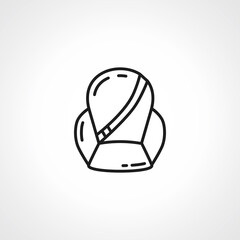baby car seat line icon. baby car seat outline icon.