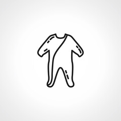 baby romper line icon. Bodysuit baby outline icon.