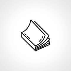 Book line icon. Book outline icon.