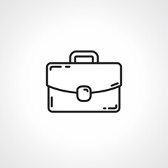 Briefcase line icon, portfolio outline icon.