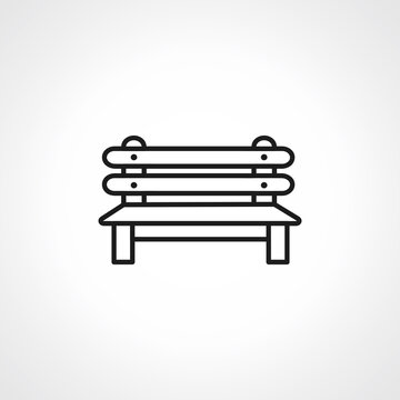 recommend clip art: bench line icon. bench outline icon