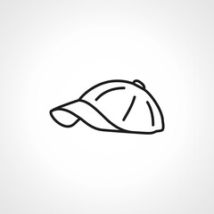 Baseball cap line icon. cap outline icon